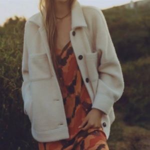 Anthropologie Charley Cozy Shirt Jacket Shacket GREYLIN